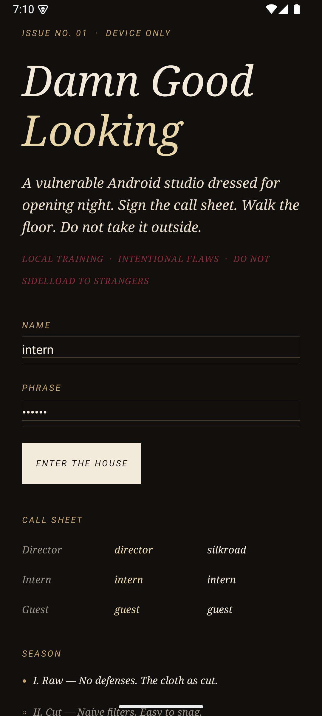 DGL call sheet login